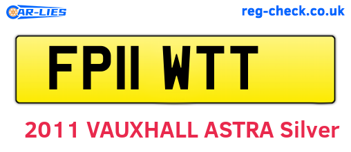 FP11WTT are the vehicle registration plates.