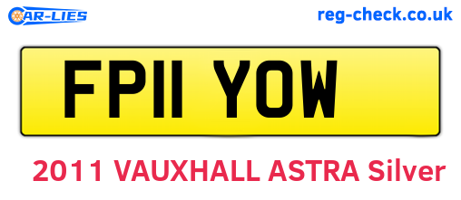 FP11YOW are the vehicle registration plates.