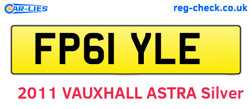 FP61YLE are the vehicle registration plates.