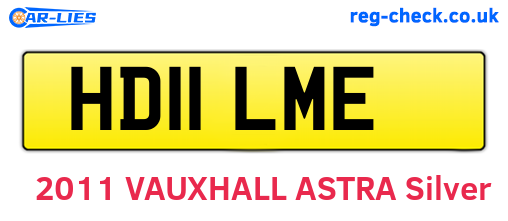 HD11LME are the vehicle registration plates.