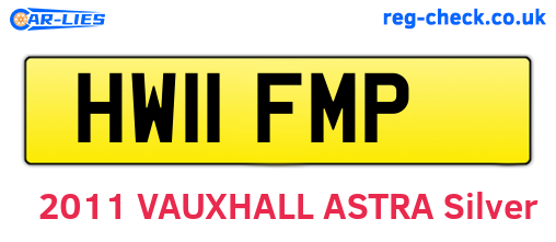 HW11FMP are the vehicle registration plates.