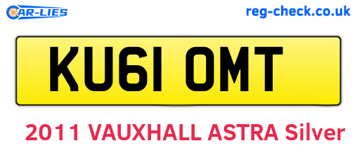 KU61OMT are the vehicle registration plates.