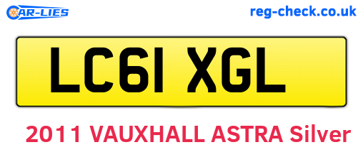 LC61XGL are the vehicle registration plates.