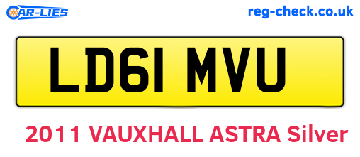 LD61MVU are the vehicle registration plates.