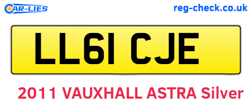LL61CJE are the vehicle registration plates.