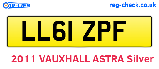 LL61ZPF are the vehicle registration plates.