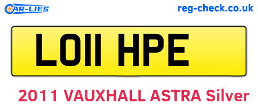 LO11HPE are the vehicle registration plates.