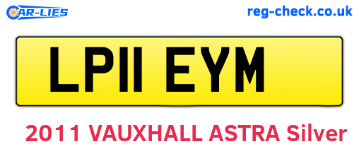 LP11EYM are the vehicle registration plates.