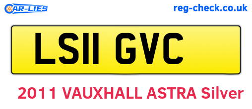 LS11GVC are the vehicle registration plates.