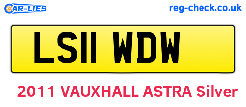 LS11WDW are the vehicle registration plates.