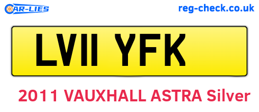 LV11YFK are the vehicle registration plates.