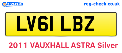 LV61LBZ are the vehicle registration plates.