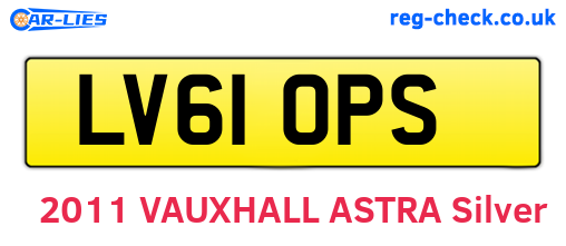LV61OPS are the vehicle registration plates.