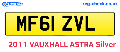 MF61ZVL are the vehicle registration plates.