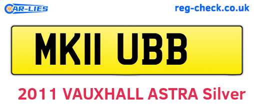 MK11UBB are the vehicle registration plates.