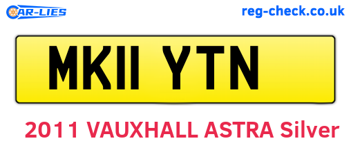 MK11YTN are the vehicle registration plates.