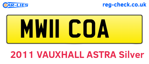 MW11COA are the vehicle registration plates.
