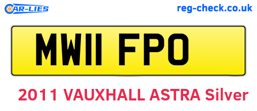 MW11FPO are the vehicle registration plates.