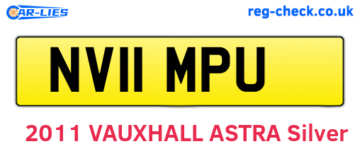 NV11MPU are the vehicle registration plates.
