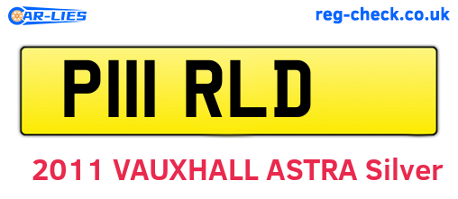 P111RLD are the vehicle registration plates.