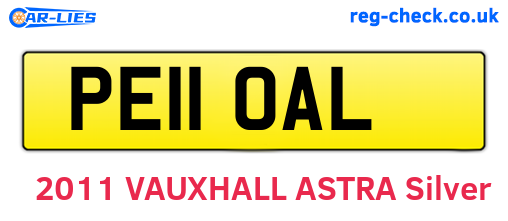 PE11OAL are the vehicle registration plates.