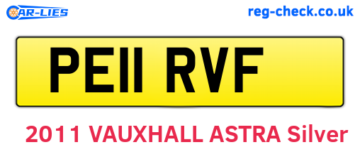 PE11RVF are the vehicle registration plates.