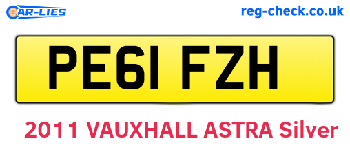 PE61FZH are the vehicle registration plates.