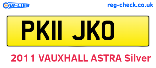PK11JKO are the vehicle registration plates.