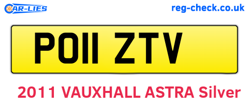 PO11ZTV are the vehicle registration plates.