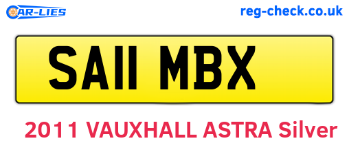 SA11MBX are the vehicle registration plates.