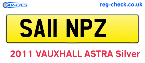SA11NPZ are the vehicle registration plates.