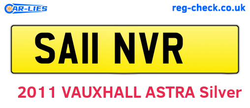 SA11NVR are the vehicle registration plates.
