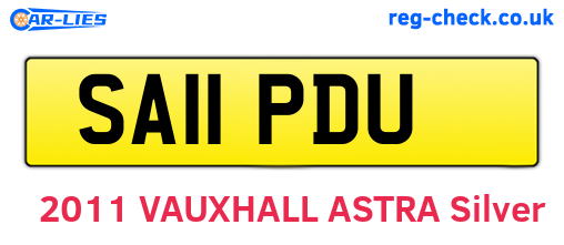 SA11PDU are the vehicle registration plates.