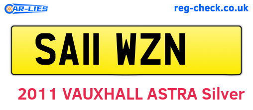 SA11WZN are the vehicle registration plates.