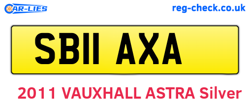 SB11AXA are the vehicle registration plates.