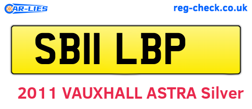 SB11LBP are the vehicle registration plates.