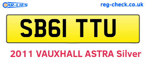 SB61TTU are the vehicle registration plates.