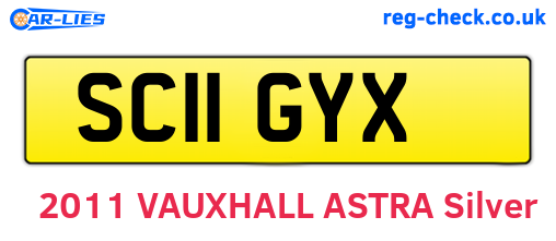 SC11GYX are the vehicle registration plates.