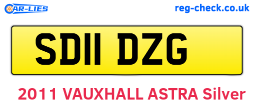 SD11DZG are the vehicle registration plates.