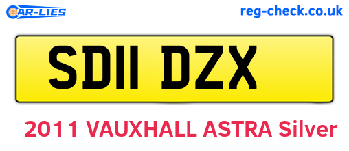 SD11DZX are the vehicle registration plates.