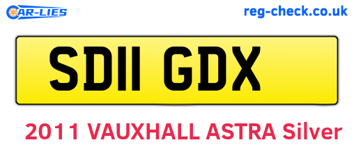 SD11GDX are the vehicle registration plates.