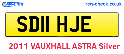 SD11HJE are the vehicle registration plates.