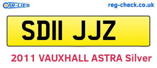 SD11JJZ are the vehicle registration plates.