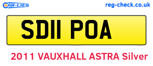 SD11POA are the vehicle registration plates.