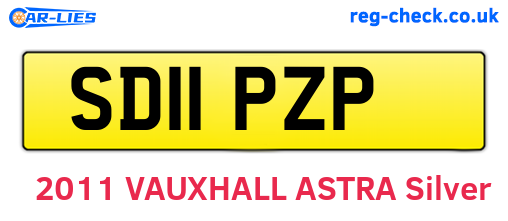 SD11PZP are the vehicle registration plates.