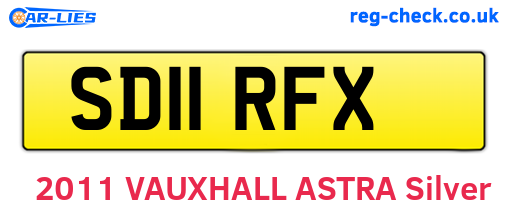 SD11RFX are the vehicle registration plates.