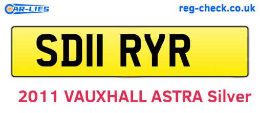 SD11RYR are the vehicle registration plates.