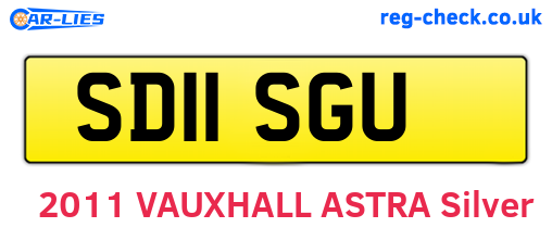 SD11SGU are the vehicle registration plates.