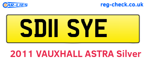 SD11SYE are the vehicle registration plates.