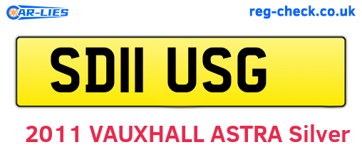 SD11USG are the vehicle registration plates.